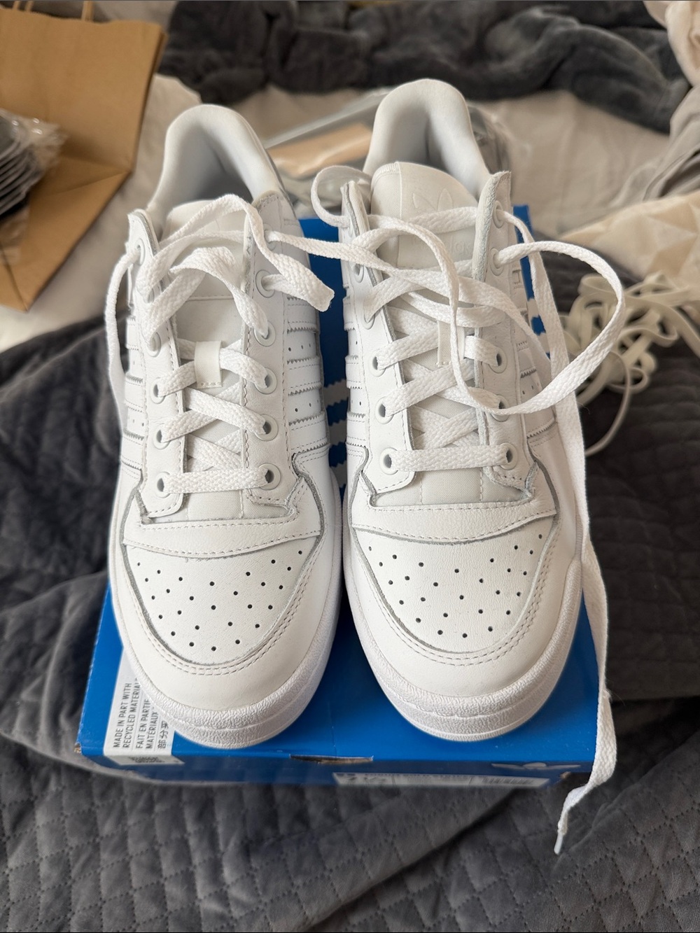 Women Adidas White Athletic Sneakers - Clean Casual Style